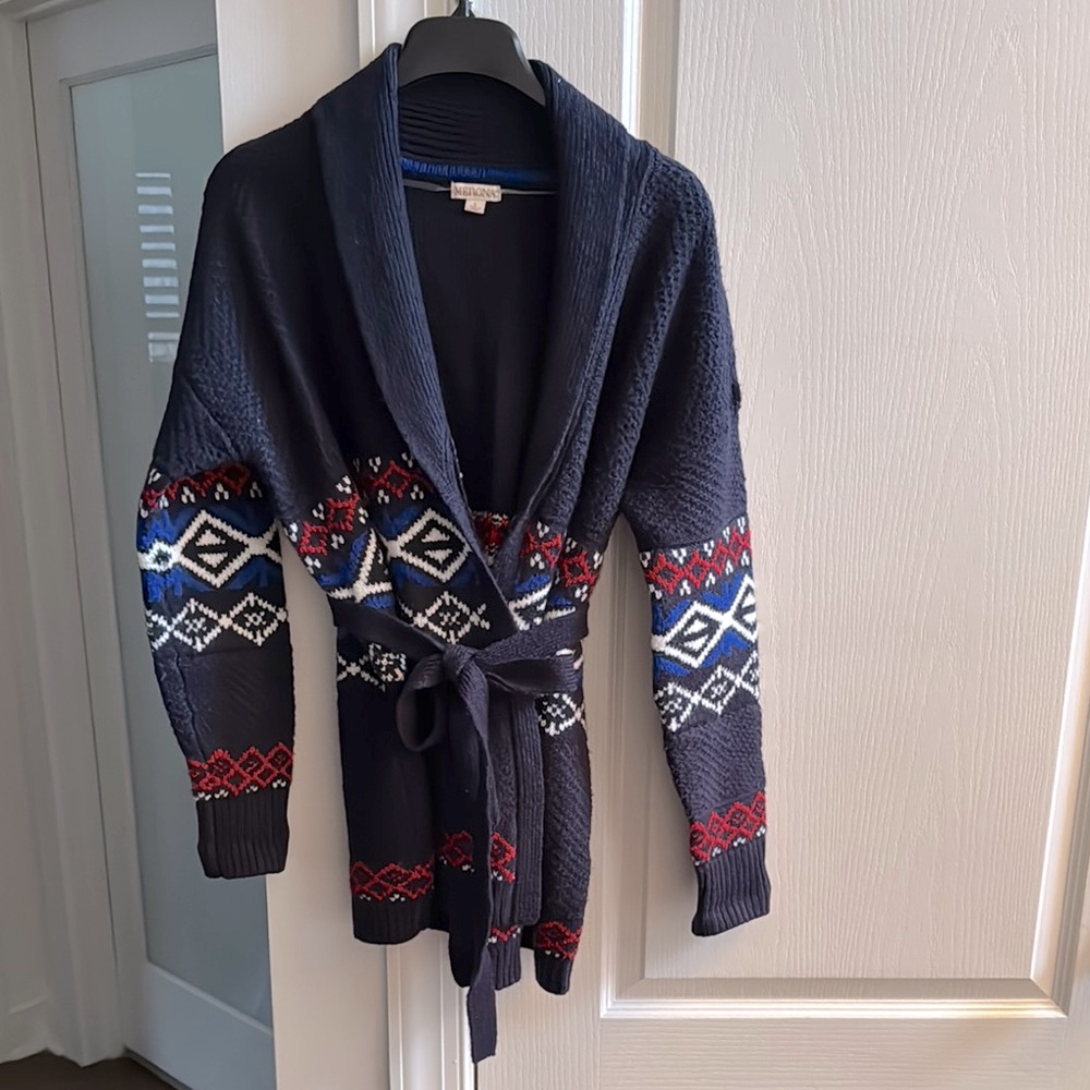 ☀️☀️ MERONA Navy Patterned Cardigan